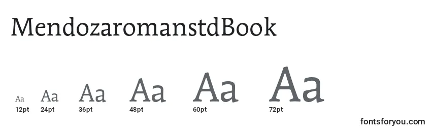 Размеры шрифта MendozaromanstdBook