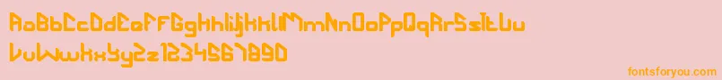 Fonte TheFuturist – fontes laranjas em um fundo rosa