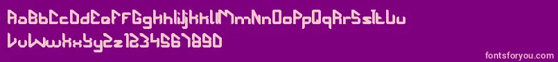 TheFuturist Font – Pink Fonts on Purple Background