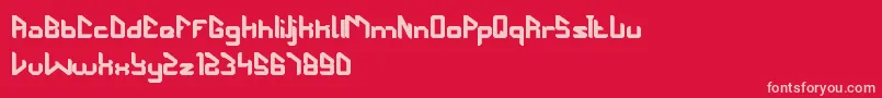 フォントTheFuturist – 赤い背景にピンクのフォント