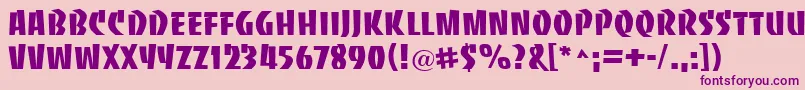 Baccau Font – Purple Fonts on Pink Background