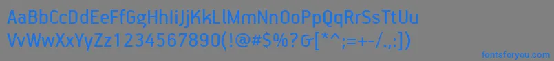 フォントPfhandbookproRegular – 灰色の背景に青い文字
