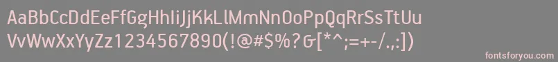 PfhandbookproRegular-fontti – vaaleanpunaiset fontit harmaalla taustalla