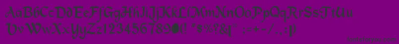 MachumaineRegular Font – Black Fonts on Purple Background