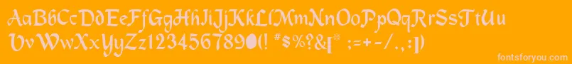 More about MachumaineRegular Font MachumaineRegular Font – Pink Fonts on Orange Background