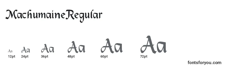 MachumaineRegular Font Sizes
