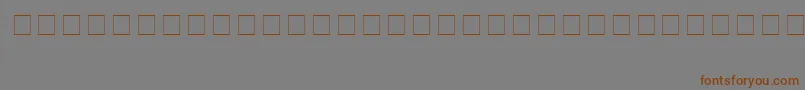 フォントLynwood – 茶色の文字が灰色の背景にあります。