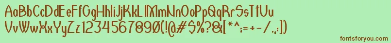 Redcat Font – Brown Fonts on Green Background