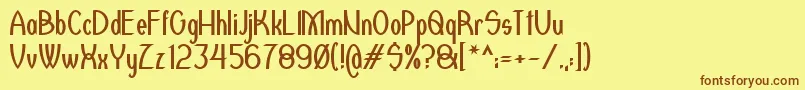 Шрифт Redcat – коричневые шрифты на жёлтом фоне