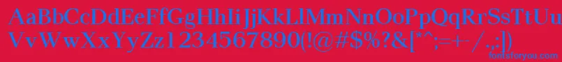 Шрифт PaxSemibold – синие шрифты на красном фоне