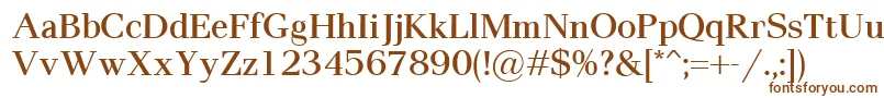 PaxSemibold-fontti – ruskeat fontit valkoisella taustalla