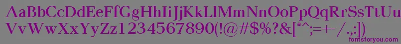 Шрифт PaxSemibold – фиолетовые шрифты на сером фоне