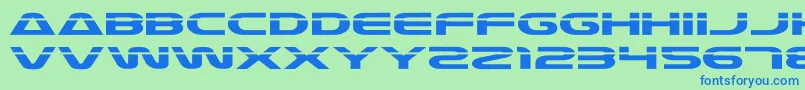 Laser4 Font – Blue Fonts on Green Background