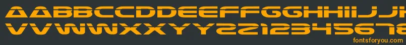Laser4 Font – Orange Fonts on Black Background