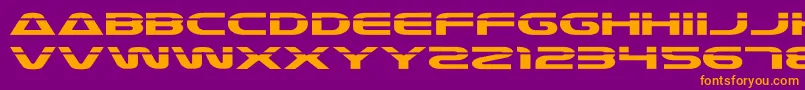 Laser4 Font – Orange Fonts on Purple Background