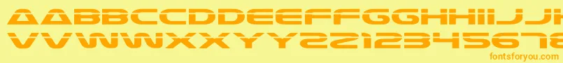 Laser4 Font – Orange Fonts on Yellow Background