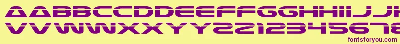 Laser4 Font – Purple Fonts on Yellow Background