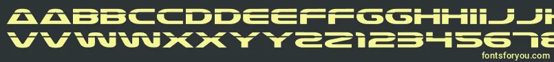 Laser4 Font – Yellow Fonts on Black Background