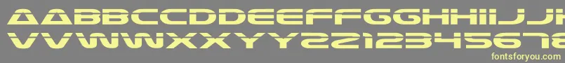 Laser4 Font – Yellow Fonts on Gray Background