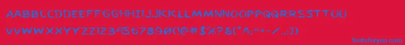 Flesheatingexpand Font – Blue Fonts on Red Background