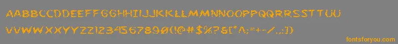 Flesheatingexpand Font – Orange Fonts on Gray Background