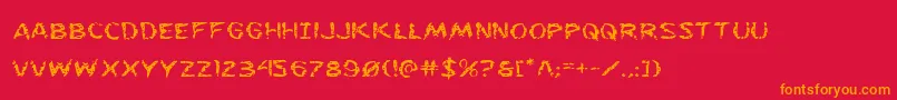 Flesheatingexpand Font – Orange Fonts on Red Background