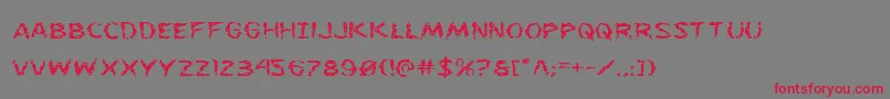 Flesheatingexpand Font – Red Fonts on Gray Background