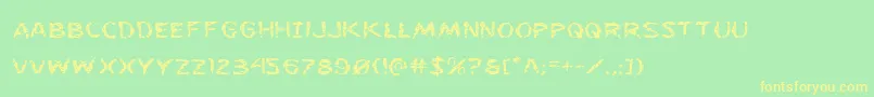 Flesheatingexpand Font – Yellow Fonts on Green Background