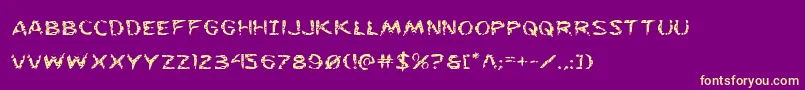 Flesheatingexpand Font – Yellow Fonts on Purple Background