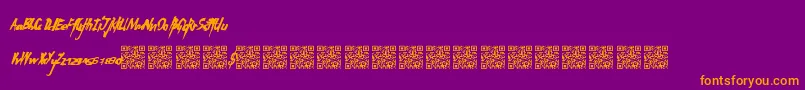 Wantedpirates Font – Orange Fonts on Purple Background