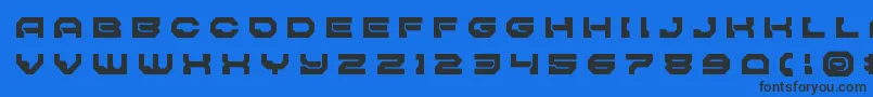 Шрифт Pulsarclasssolidtitle – чёрные шрифты на синем фоне