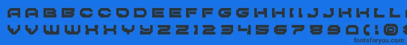 Pulsarclasssolidtitle Font – Black Fonts on Blue Background