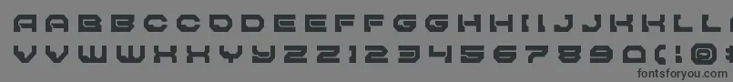 Pulsarclasssolidtitle-Schriftart – Schwarze Schriften auf grauem Hintergrund