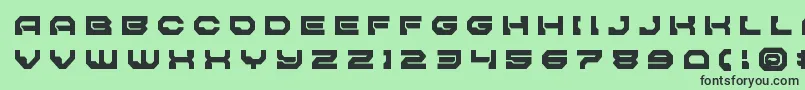 Pulsarclasssolidtitle Font – Black Fonts on Green Background