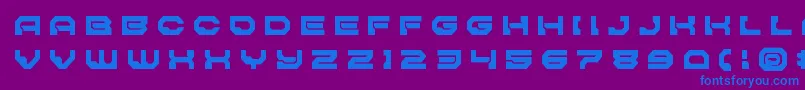 フォントPulsarclasssolidtitle – 紫色の背景に青い文字