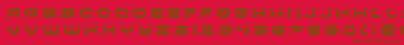 Pulsarclasssolidtitle-fontti – ruskeat fontit punaisella taustalla