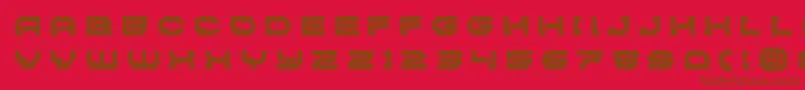 フォントPulsarclasssolidtitle – 赤い背景に茶色の文字