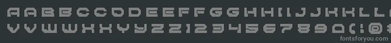 Pulsarclasssolidtitle-fontti – harmaat kirjasimet mustalla taustalla
