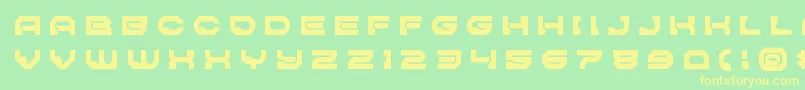 Pulsarclasssolidtitle Font – Yellow Fonts on Green Background