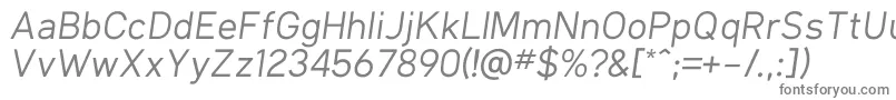 KlimaRegularItalic Font – Gray Fonts