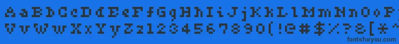 Ceriph0556 Font – Black Fonts on Blue Background