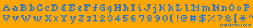 フォントCeriph0556 – オレンジの背景に青い文字
