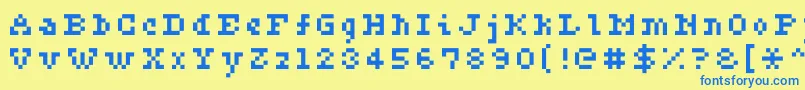 Ceriph0556 Font – Blue Fonts on Yellow Background