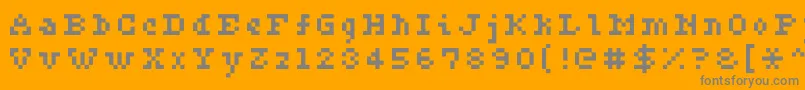 Ceriph0556 Font – Gray Fonts on Orange Background