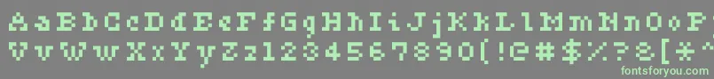 Ceriph0556 Font – Green Fonts on Gray Background