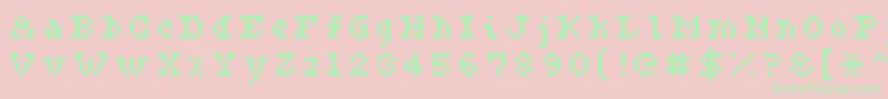Czcionka Ceriph0556 – zielone czcionki na różowym tle