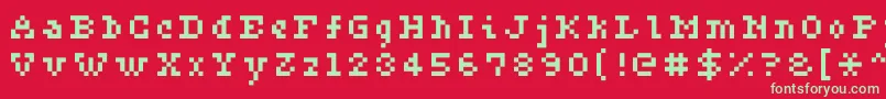 Ceriph0556 Font – Green Fonts on Red Background