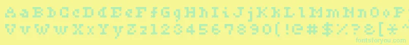 Saiba mais sobre a fonte Ceriph0556 Fonte Ceriph0556 – fontes verdes em um fundo amarelo