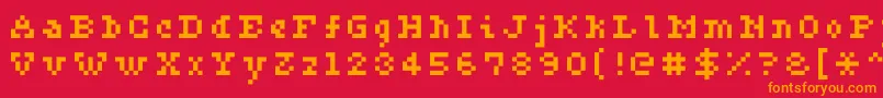 Ceriph0556 Font – Orange Fonts on Red Background