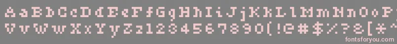 Ceriph0556 Font – Pink Fonts on Gray Background